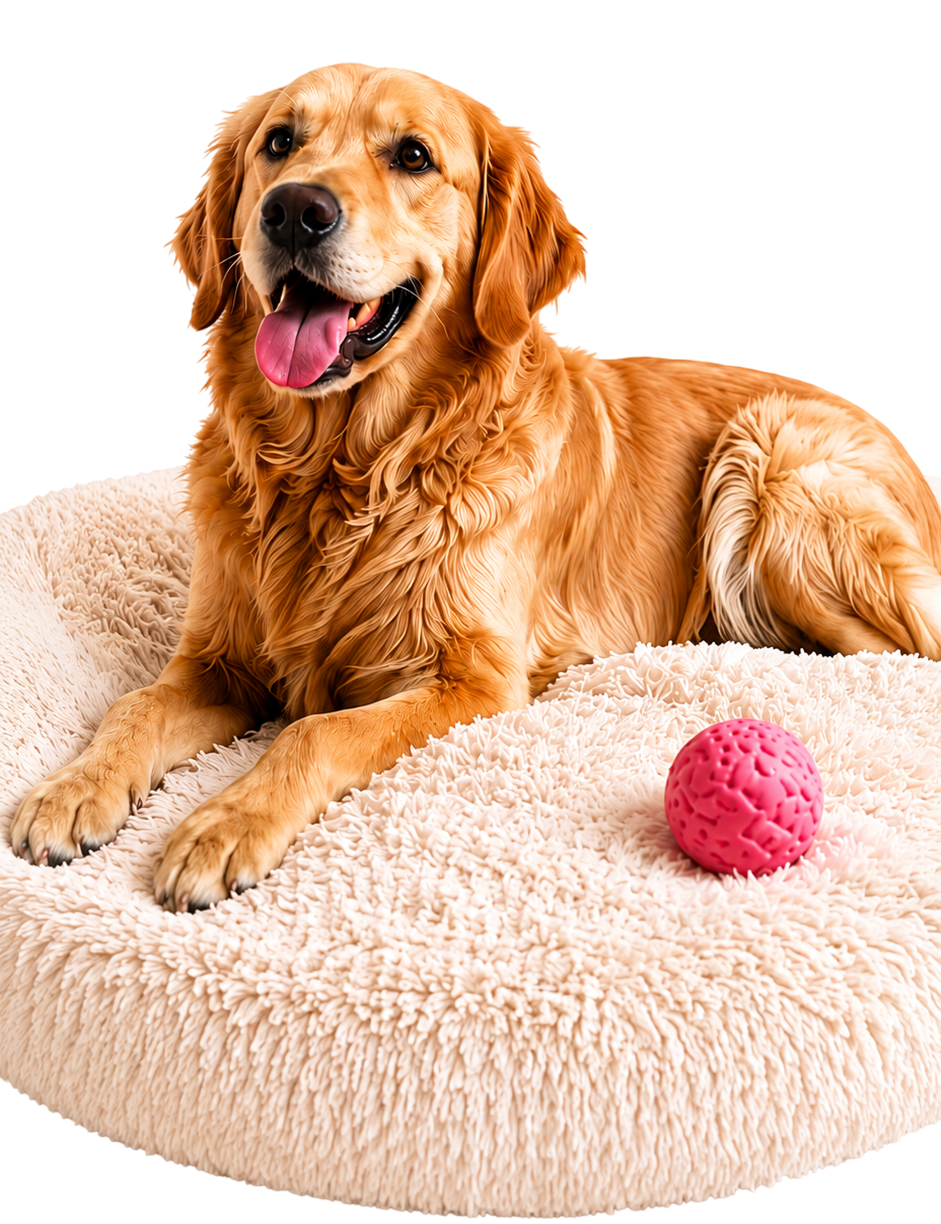 Happy dog playing outdoors