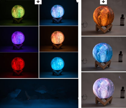 3D Printing Lunar Light Painting Creative Gift Night Light