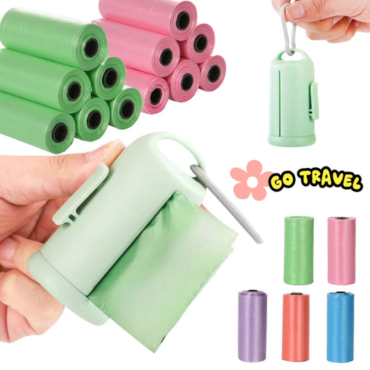 Dog Waste Bags Dispenser Pets Outdoor Holder Poop Bag Rolls Holder Mini Travel Garbage Bag Box Dogs Cleaning Tools Pet Supplies