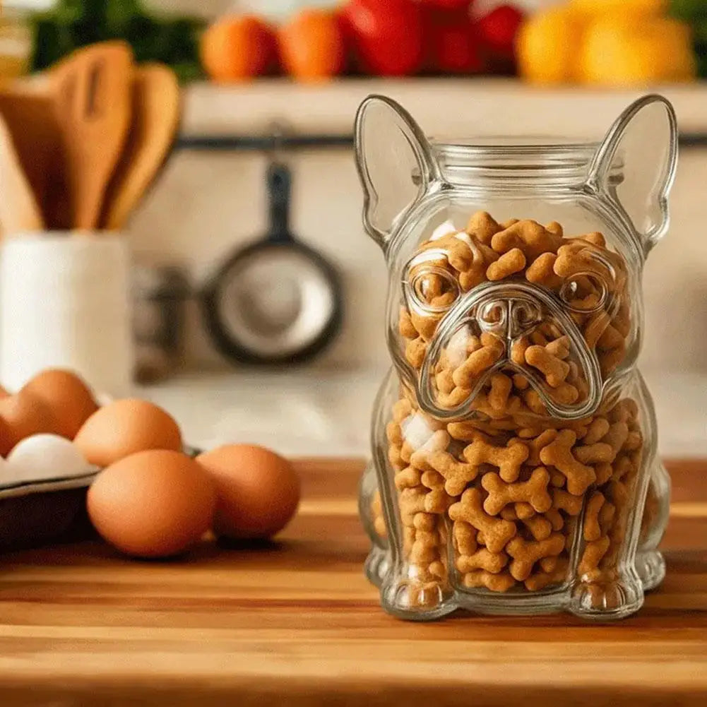 Dog Styling Pet Treat Jars Large Capacity Snack Sealed Container For Cookies, Candy, Coffee Pods Kitchenware