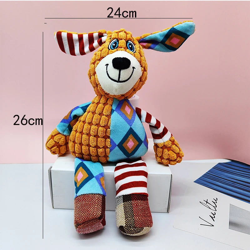 Chew Resistant Plush Dog Toy Voice-Producing Teeth Grinding Fun Exhausting Play Tool For Corgi And Other Dogs Pet Supplies