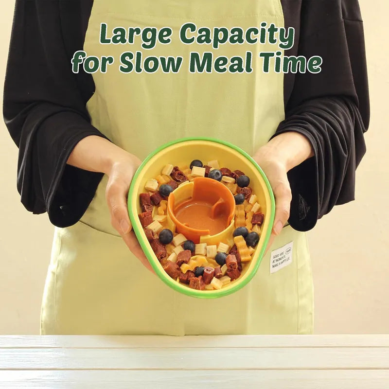 Avocado Training Pet Automatic Feeder Non-Spill Treat Dispensing Wobble Toys for Dogs cats slow feeder bowl