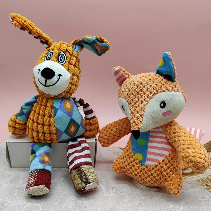 Chew Resistant Plush Dog Toy Voice-Producing Teeth Grinding Fun Exhausting Play Tool For Corgi And Other Dogs Pet Supplies