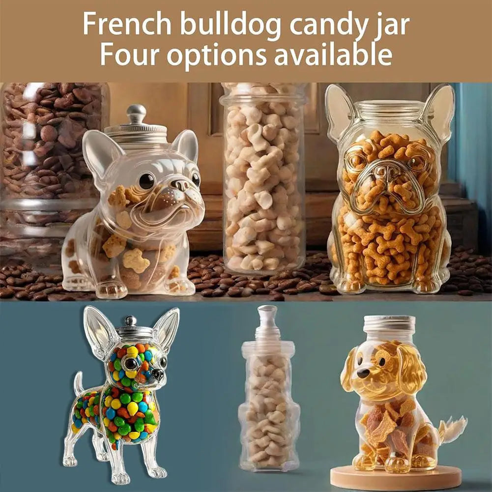 Dog Styling Pet Treat Jars Large Capacity Snack Sealed Container For Cookies, Candy, Coffee Pods Kitchenware
