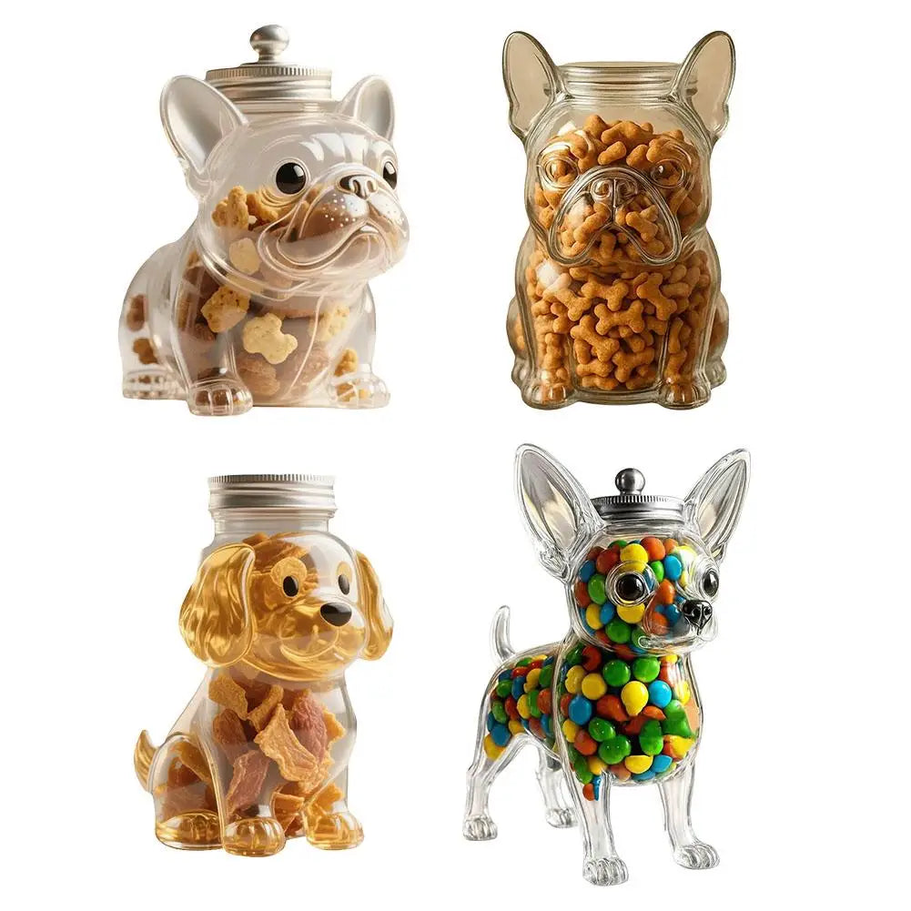 Dog Styling Pet Treat Jars Large Capacity Snack Sealed Container For Cookies, Candy, Coffee Pods Kitchenware