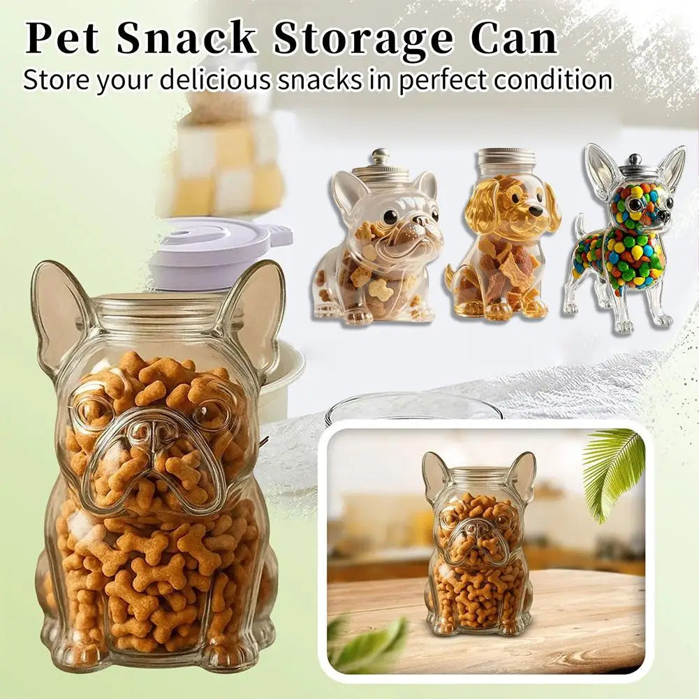 Dog Styling Pet Treat Jars Large Capacity Snack Sealed Container For Cookies, Candy, Coffee Pods Kitchenware