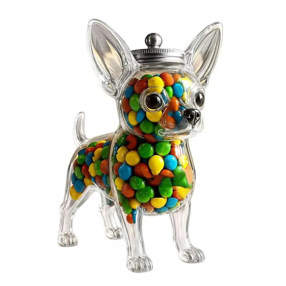 Dog Styling Pet Treat Jars Large Capacity Snack Sealed Container For Cookies, Candy, Coffee Pods Kitchenware
