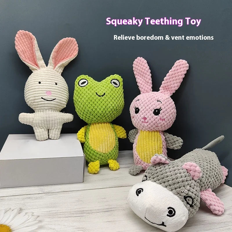 Chew Resistant Plush Dog Toy Voice-Producing Teeth Grinding Fun Exhausting Play Tool For Corgi And Other Dogs Pet Supplies