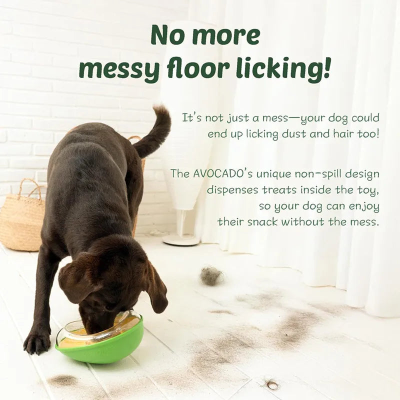 Avocado Training Pet Automatic Feeder Non-Spill Treat Dispensing Wobble Toys for Dogs cats slow feeder bowl